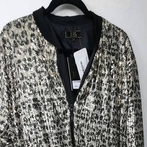 Lightweight sequined leopard print jacket